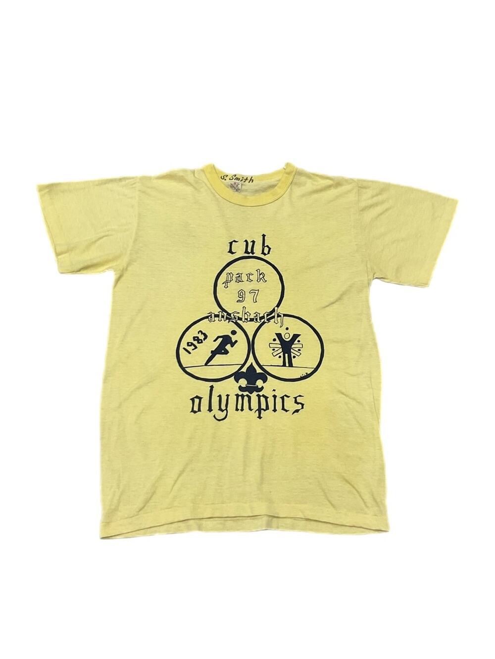 1983 Vintage Cub Scout Pack Ansbach Olympics USA Made T-Shirt